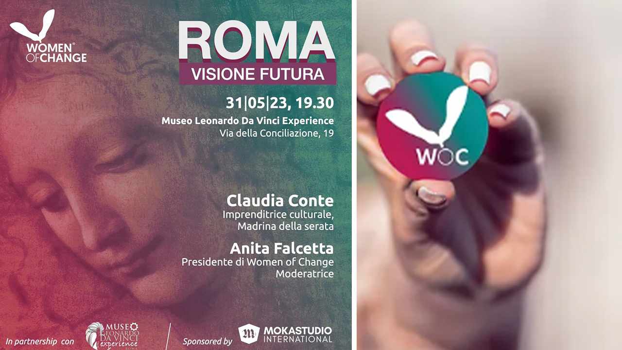 Locandina dell'evento "Roma Visione Futura", organizzato da "Women of Change Italia"