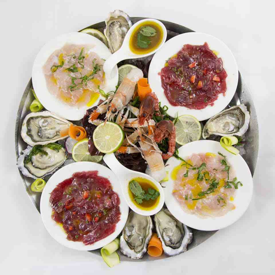 Un piatto di pesce del ristorante La Rosetta