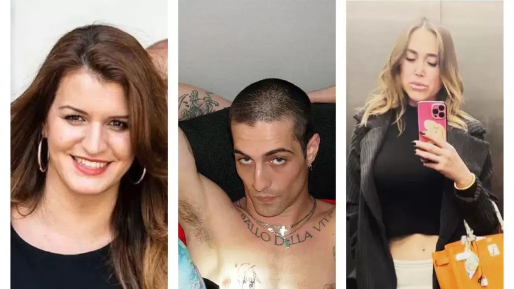 Un collage di Marlene Schiappa, Damiano dei Maneskin e l'avvocata Alessandra Demichelis