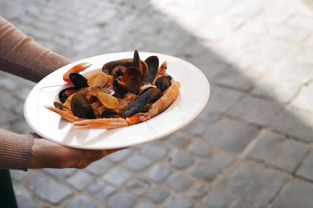 Un primo a base di pesce del ristorante La Rosetta