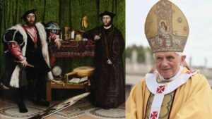 Ritratto di Hans Holbein e Benedetto XVI