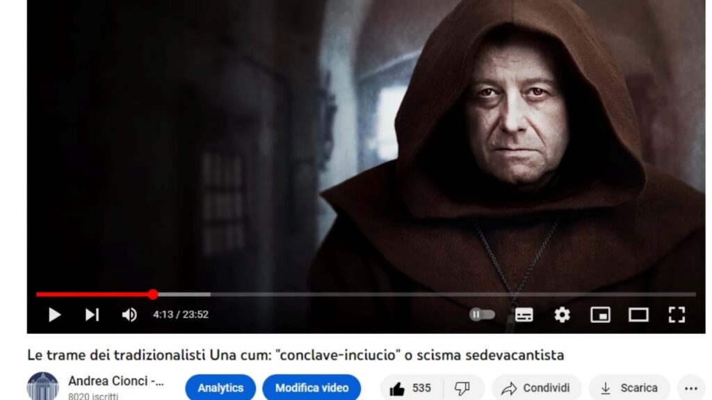 Canale YouTube Andrea Cionci: Tradizionalisti