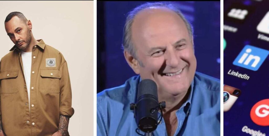 Collage di Gerry Scotti e Fabri Fibra