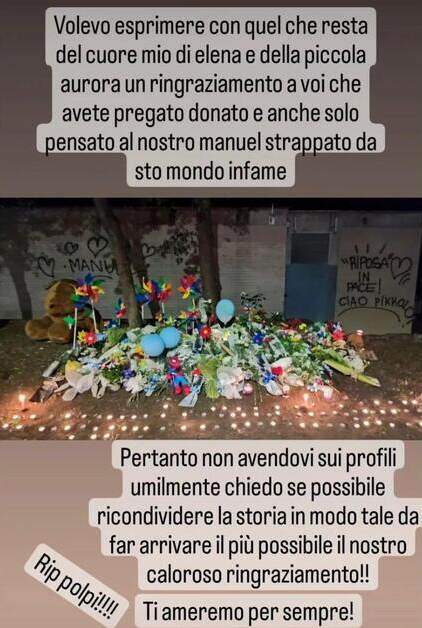 Il post del padre della vittima pubblicato su Instagram