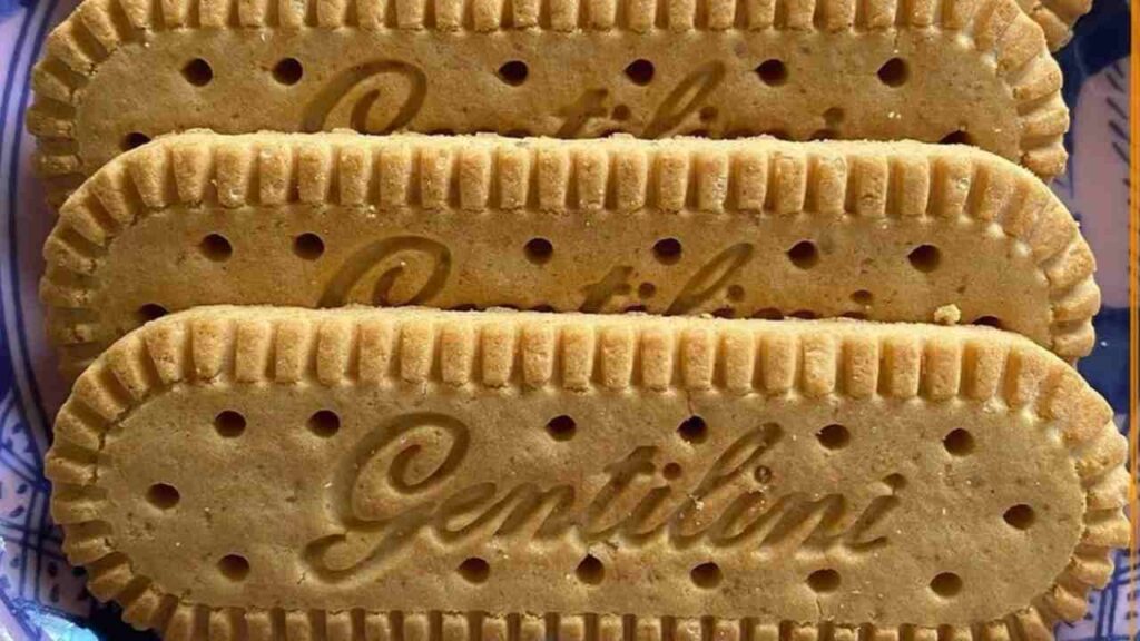 Primo piano dei biscotti Gentilini