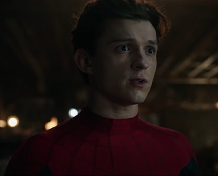 Tom Holland nel ruolo di Spider-Man