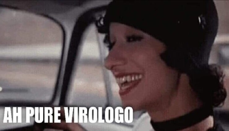 La signorina Silvani (Anna Mazzamauro) in: “Ah, pure virologo!”
