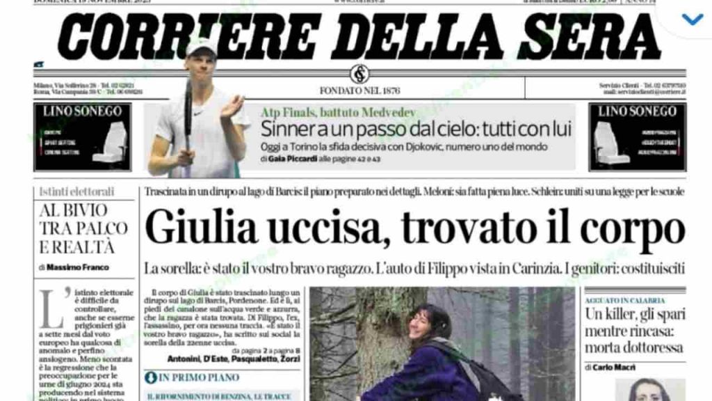 Corsera, Prima Pagina