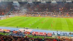 Roma-Udinese, primi istanti di gioco allo Stadio Olimpico