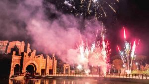 Fuochi d'artificio a Cinecittà World di Roma