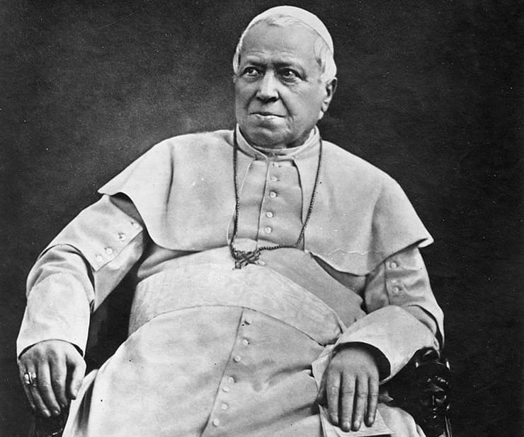 Papa Pio IX fotografato da Adolphe Braun nel 1875, Immacolata Concezione