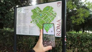 Una cartina di Villa Borghese di Roma