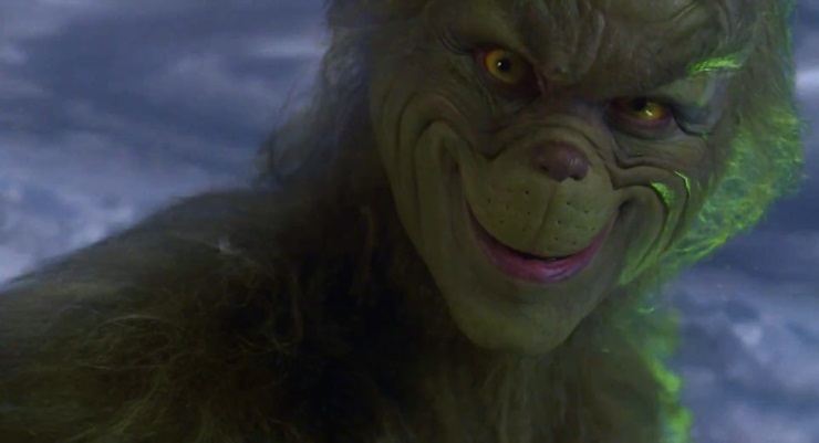 Il Grinch interpretato da Jim Carrey nella versione cinematografica del 2000. Ricette verdi