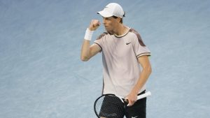 L'esultanza di Jannik Sinner agli Australian Open