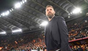 Daniele De Rossi nella partita di calcio di serie A Roma-Hellas Verona