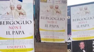 Manifesti a Teramo "Bergoglio non è il Papa"