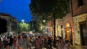 Il quartiere di Roma Pigneto, di notte