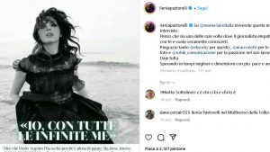 Ilenia Pastorelli in un post di Instagram