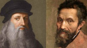 Ritratti di Leonardo e Michelangelo