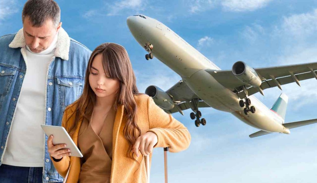 Passeggeri in aereo