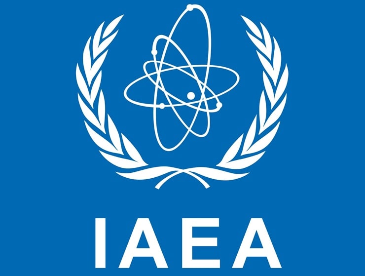 Logo dell’AIEA, Putin