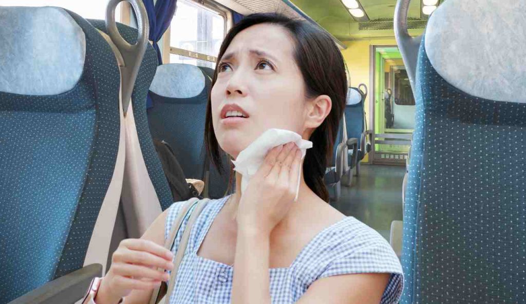Donna in treno