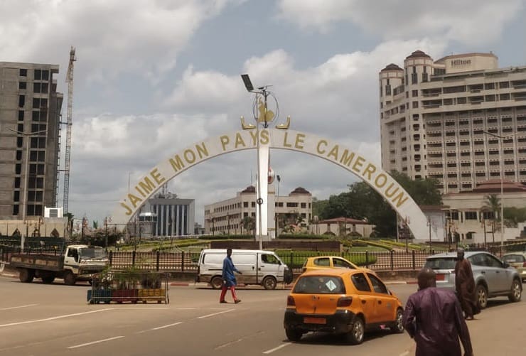 Panorama di Yaoundé, in Camerun, Africa