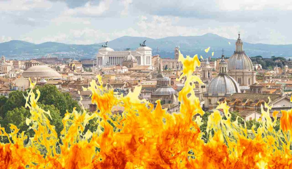 Roma fiamme