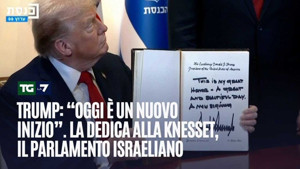 Donald Trump alla Knesset, il Parlamento israeliano