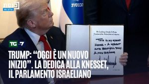 Donald Trump alla Knesset, il Parlamento israeliano