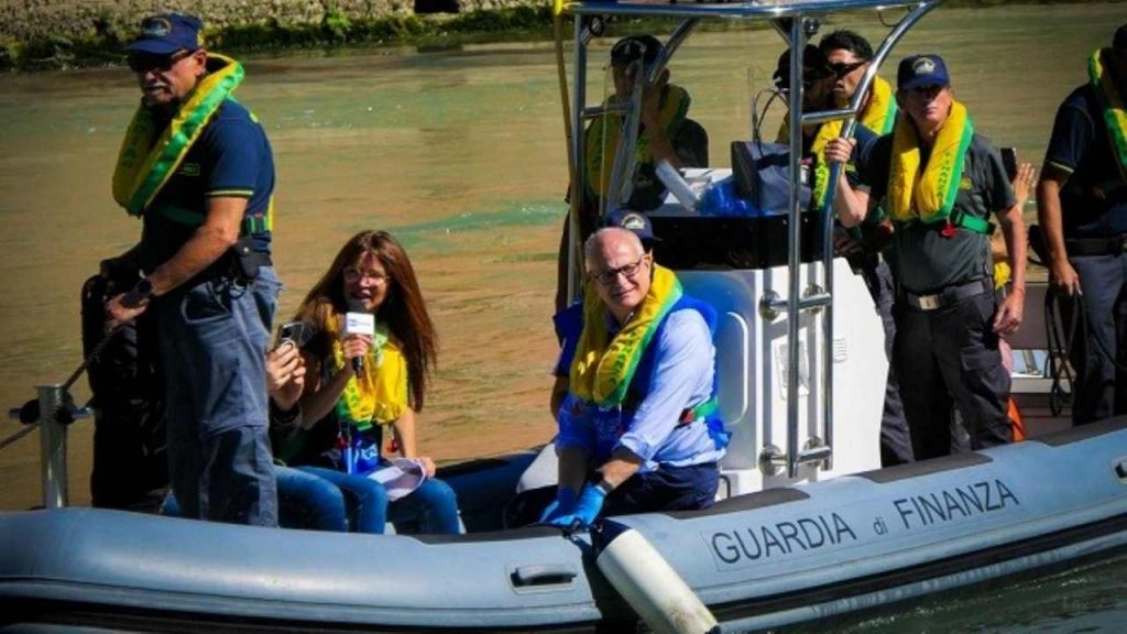 Il sindaco di Roma, Roberto Gualtieri, al Tevere day