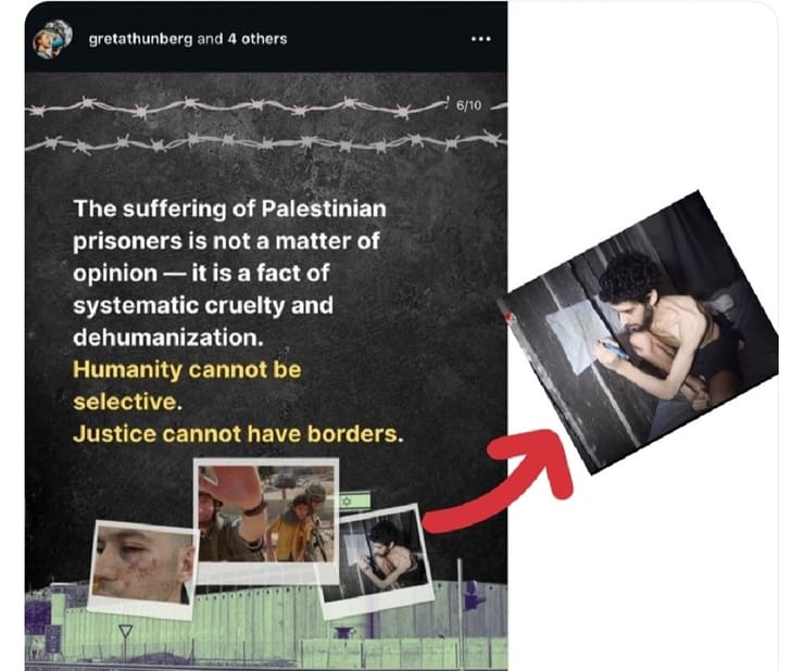 Gaffe di Greta Thunberg sull’ostaggio israeliano spacciato per prigioniero palestinese