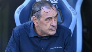 Maurizio Sarri in panchina, foto di Claudio Pasquazi