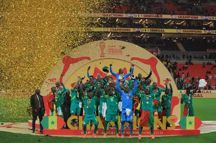 Il Senegal festeggia la vittoria nella Coppa d’Africa 2025