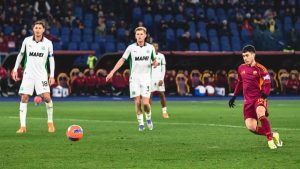 Soulé sigla il gol del raddoppio in Roma-Sassuolo