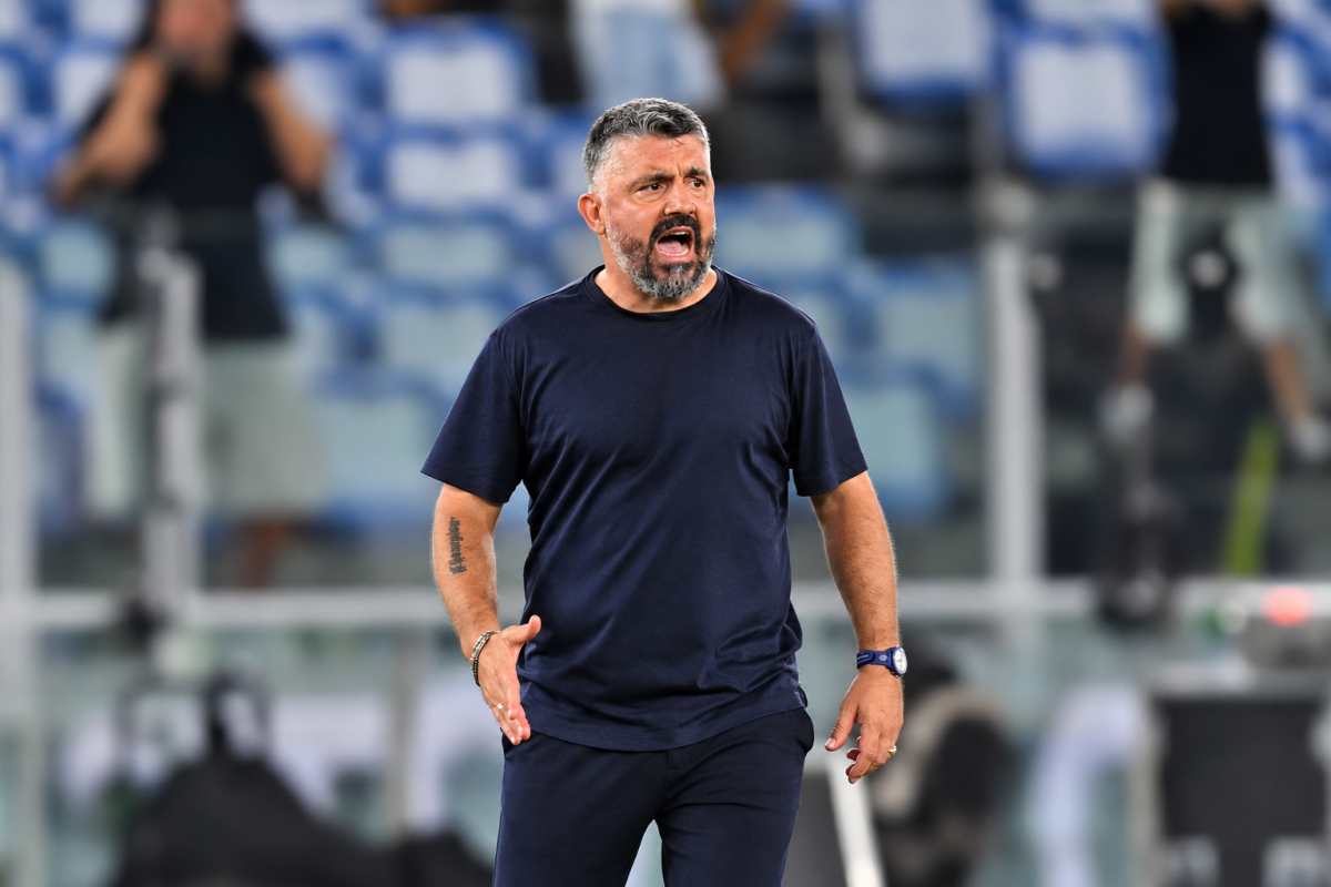 Rino Gattuso urla da bordo campo